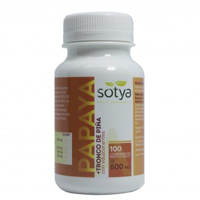 PAPAYA + tronco de piña 600 mg 100 Comp