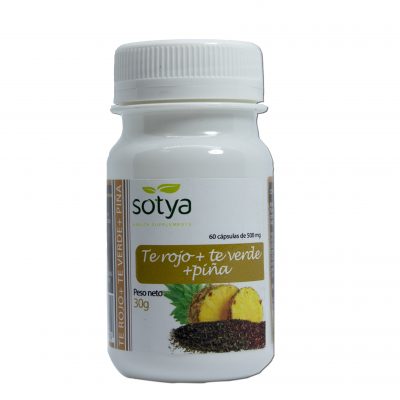 TE VERDE, TE ROJO Y PIÑA 500 mg. Caps. 60U