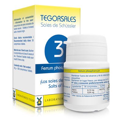 TEGORSALES 3 FOSFATO DE HIERRO 350 COMPRIMIDOS