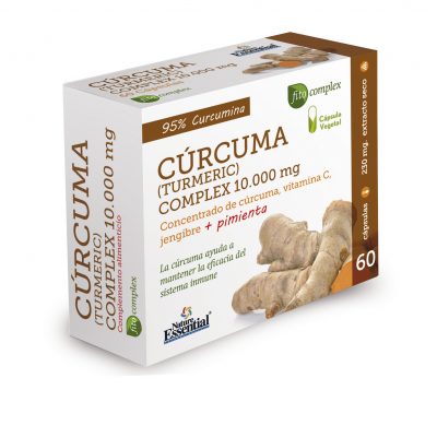 CURCUMA 10.000 mg JENGIBRE + PIMIENTA + C 60 Vcap