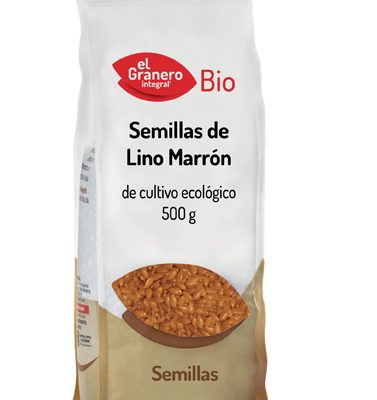 SEMILLAS DE LINO MARRÓN BIO 500 gr TOSTADAS