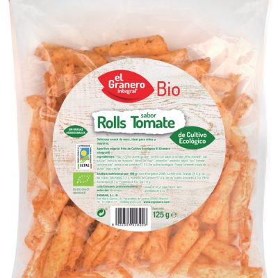 NACHOS BIOROLL¨S CON TOMATE BIO 125 gr