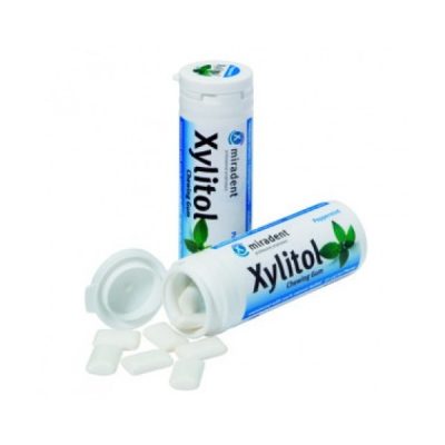 XYLITOL CHICLE SABOR MENTA BOTE 30 Ud x 30 gr